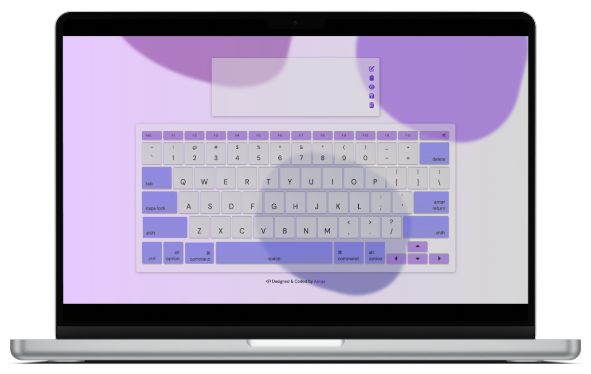 screenshot of virtual keyboard website